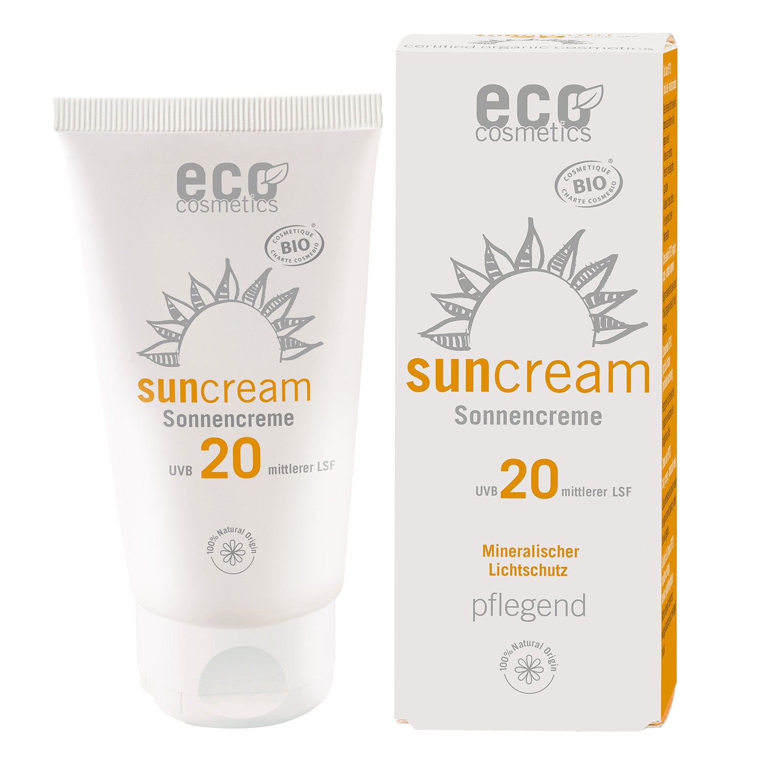 Eco Cosmetics Opalovací krém SPF 20 BIO (75 ml) - II. jakost - 100% přírodní