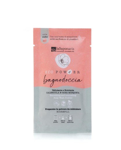 laSaponaria Jemný vyživující sprchový gel v prášku - měsíček a růže šípková (25 g) - II. jakost laSaponaria